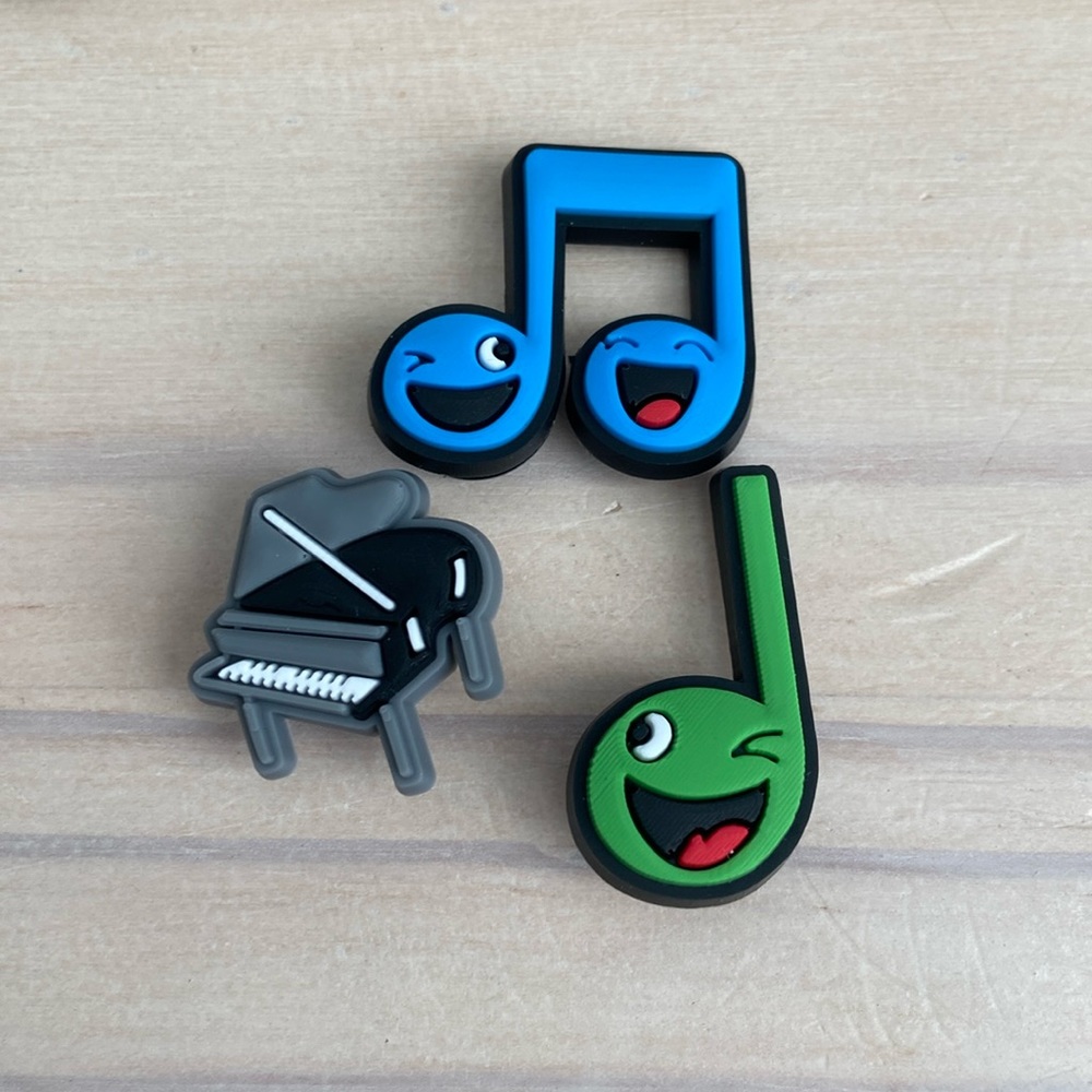 Piano Music Crocs Charms Set